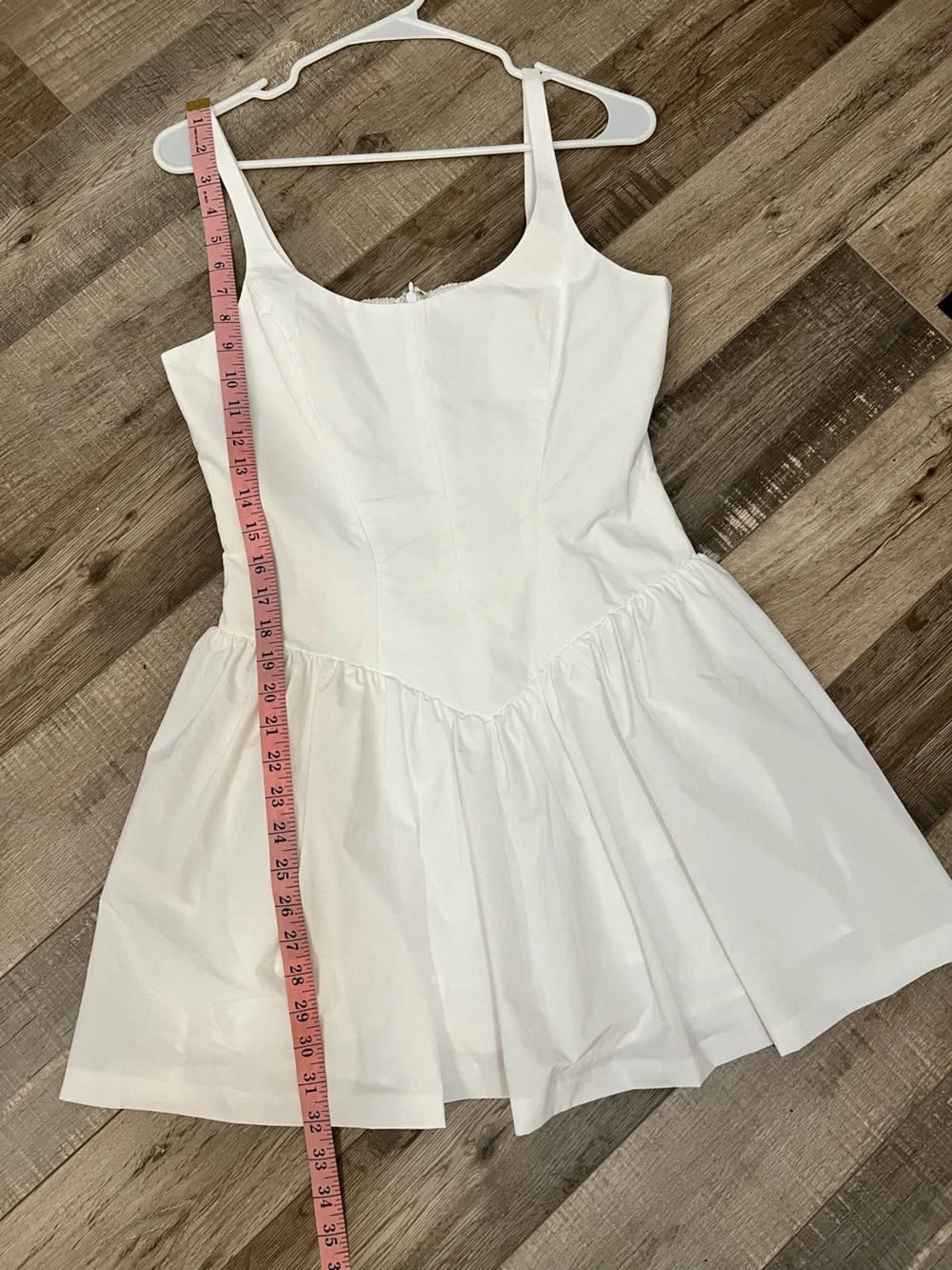 Revolve Amanda Uprichard Paterson White Scoop Neck Mini Dress Sz M EUC